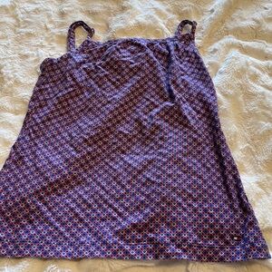 Tommy Hilfiger Red and Blue Geometric Top